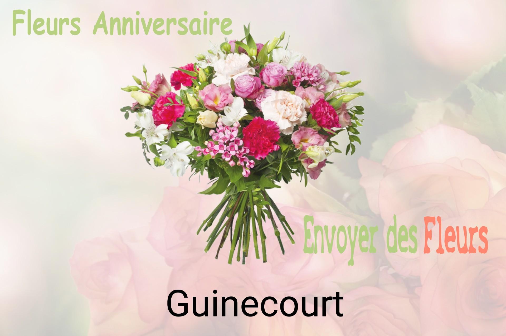 Bouquet de fleurs d’anniversaire livré à Guinecourt